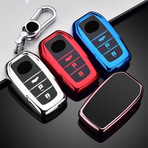 Colorful New Soft TPU Remote Car Key Protect Case For Toyota Land prado Corolla RAV4 CROWN REIZ Highlander FullCover Accessories
