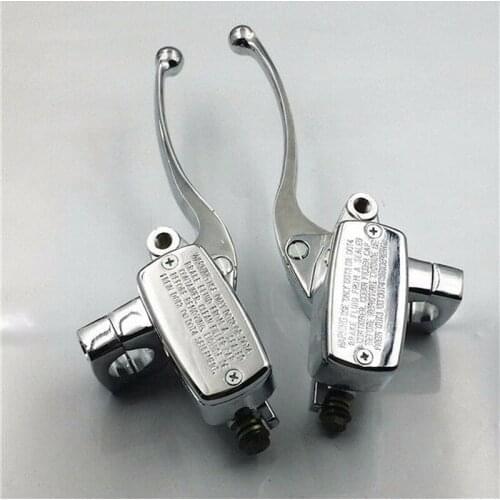 Chrome 7/8" Handlebar Brake Hydraulic Clutch Lever Master Cylinder CB Custom Rat