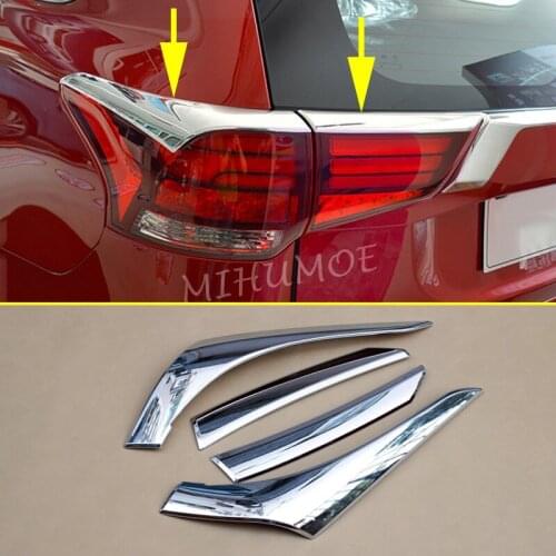 Chrome Tail Light Strips For Mitsubishi Outlander 2016 2017 2018 2019 2020 Brake Lamp Taillight Cover Accessories