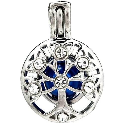 K929 5pcs/lot Silver Alloy Round Tree Of Life Beauty Beads Pearl Cage Pendant Locket Fairytale Party Essential Oil Diffuser