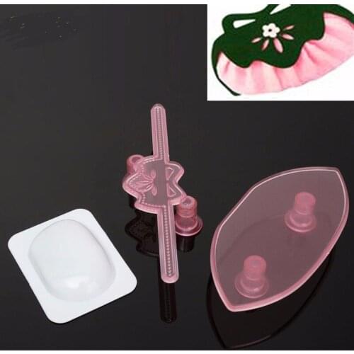Kitchen Creative DIY Handbag Bakeware Fondant Cake Mold 3PCS Green Plastic Biscuit Cookie Mold