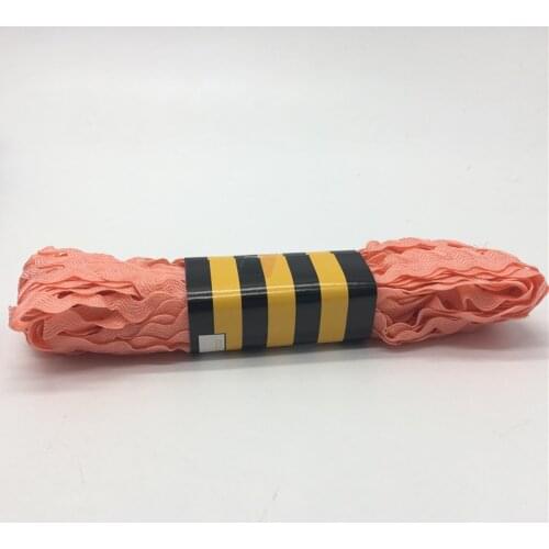 15yards 6mm Light pink Polyester Ribbon Zig Zag Ribbons DIY Handmade Material For Wedding Party Christmas Decoration