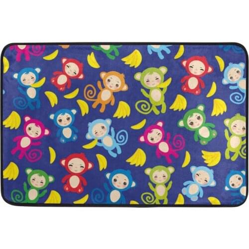 Little Elf Dolls Pattern Bathroom Mat Funny Doormats Hold The Door Entrance Welcome Mats Rubber Back Doormats Hallway Carpets