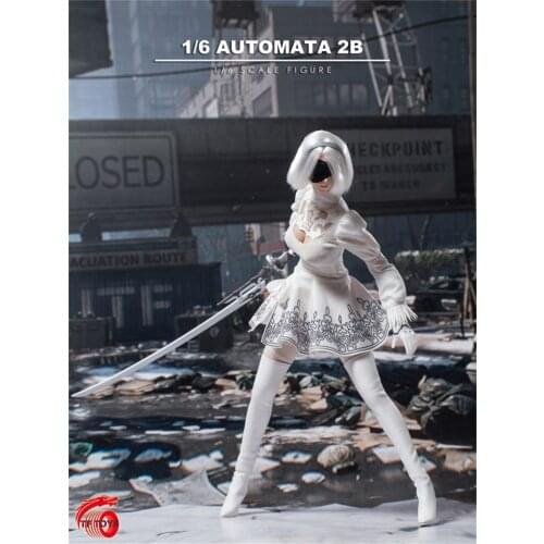1/6 Scale NIER: AUTOMATA YoRHa No.2 Type B Female Head & Clothes & Weapon Accessories for 12" Action Figure For Collection