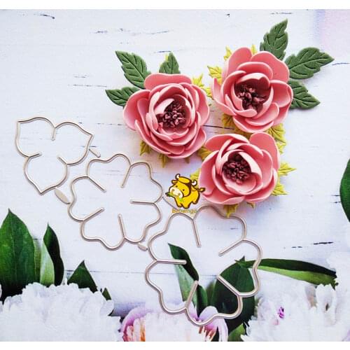 Blooms Flowers Metal Cutting Dies Stencil Template for Embossing DIY Scrapbook Paper Album Gift Card Making Die Cuts New 2020