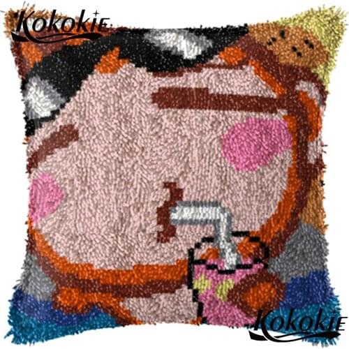 Latch hook kits Pillows Case Making cross stitch kits cartoon monkey diy rug cushion mat Crochet Hook Embroidery yarn carpet