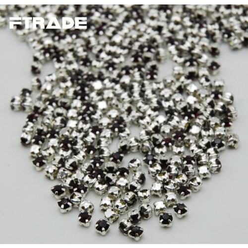 Sew on Rhinestone 3mm SS12 Grape Purple Color Silver FlatBack Glass Sewing Strass Crystals Wedding Dress Full Shoes Bags