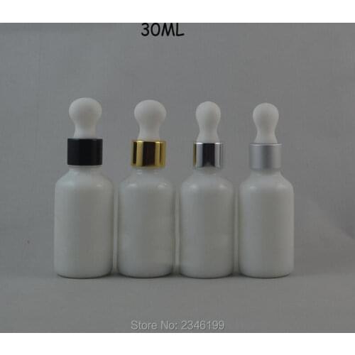 30ML 20pcs/lot Shading Empty White Essential Oil Bottle, DIY Glass Dropper Bottle, Superior Grade Cosmetic Makeup Storage Bottle