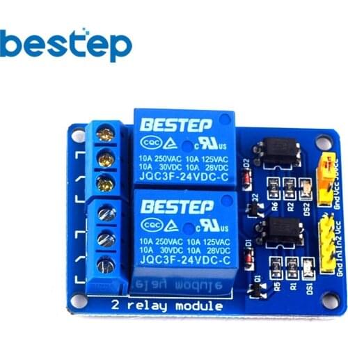 10pcs 2 Channle Relay Module relay expansion board 24V low level triggered 2 Way relay module for arduino