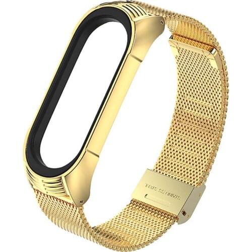 Stainless Steel Watch Strap Replacement Bracelet Wristband Band Accessories for Band 6/5/4/3 Smart Watch