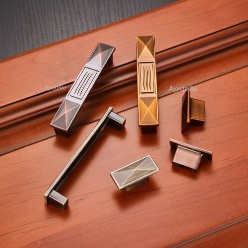 Antique Knurled Bronze Kitchen Drawer Hardware Zinc Alloy Cupboard Cabinet Pulls Closet Wardrobe Handles Dooroom Knob