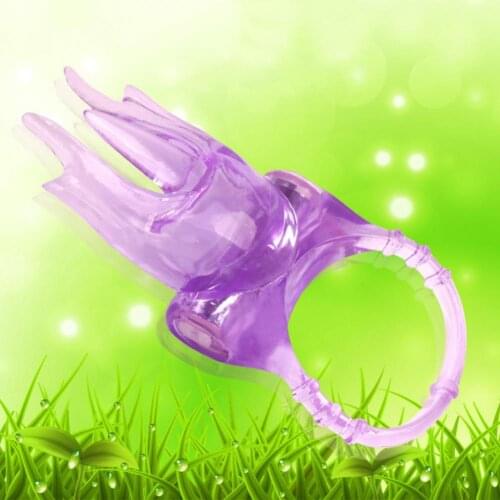 OLO Couple Sexy Toy, Elastic Delay Ring, Vibrating Cock Stretchy Intense Clit Stimulation, Premature Ejaculation Lock Vibrator