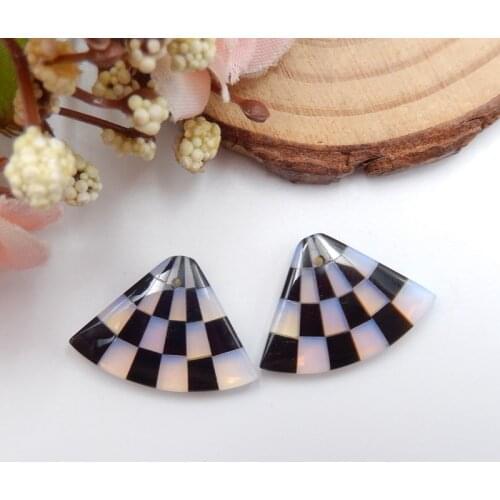New Natural Stones Opalite Obsidian Earrings Bead,Fashion Jewelry For Women16x23x4mm3.3g