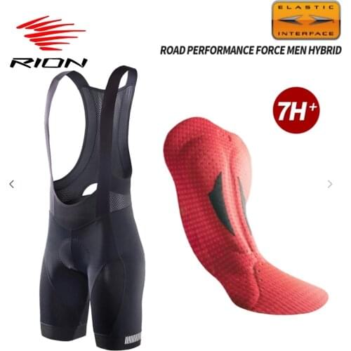 RION Cycling Bib Shorts Men Summer Bike Underwear Elastic Interface® Cushion MTB Mountain Bike Downhill 3D Padded Tights