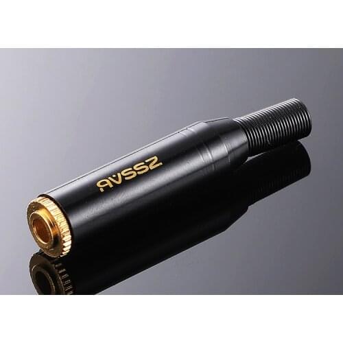 1Pcs AVSSZ S3.5-BG/S3.5R-WG/AF4.4-BG stereo headphone plug 3.5mm small three-core black gold-plated repair Audio accessories