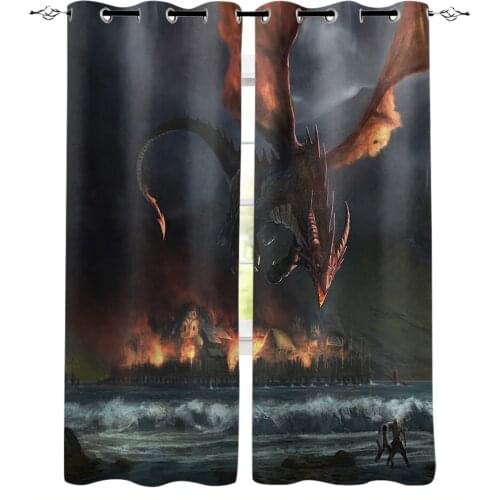 Medieval Dragon Blackout Curtains For Living Room Window Curtains For Bedroom Kitchen Curtains Drapes Blinds