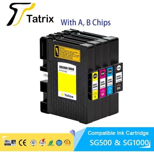 Tatrix Premium Sublimation Color Compatible Ink Cartridge SG500 A3 SG1000 for Sawgrass Sublijet HD Virtuoso SG500 SG1000 Printer