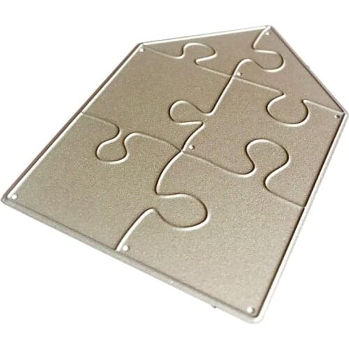 Trapezoid 6-Piece Puzzle Carbon Steel Cutting Dies DIY Scrapbooking Photo Album