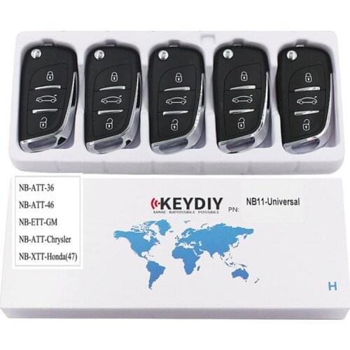 5PCS for Citroen Peugeot DS KD NB11 3 button Series Remote Universal Multi-functional for Keydiy KD900/URG200/KD200 with pin