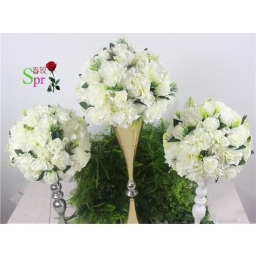 SPR ivory wedding road lead flowers wedding flower arrangement table centerpiece flower decoratio Free shipping flower wall