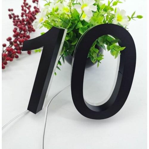 Numbers Waterproof stainless steel led door plate 3D address numbers led illumilous house