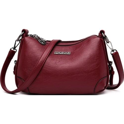 2020 Women Leather Messenger Bags Vintage Sac A Main Crossbody Bags For Women Leather Shoulder Bag Vintage Handbags Small Bolsa