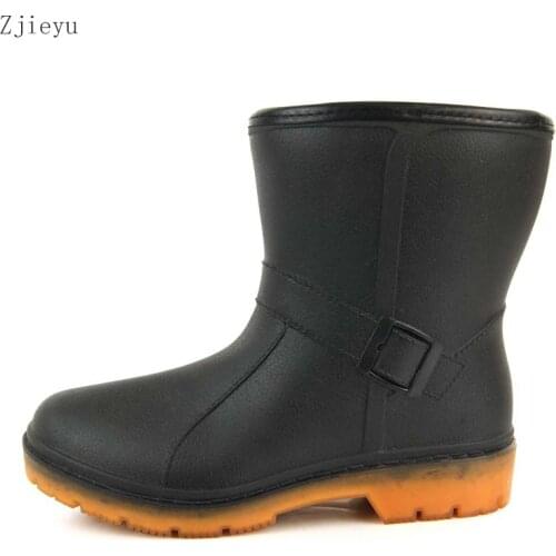 Winter men rubbers boots fishing boots galoshes arm galoshes bot with plush rain boots garden asker boots short rain boots
