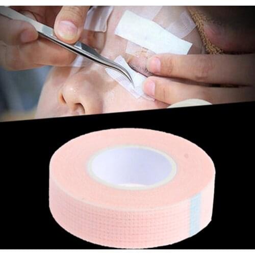 1Roll Pink Breathable Non-woven Grafted Eyelash Isolation Tape With Holes Green and Pink Under Eye Pads Eyelash Extension Tool
