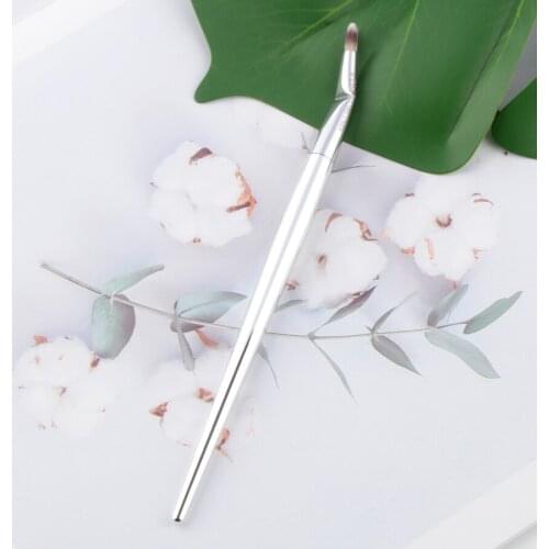 1piece Makeup brushes Angled Cream gel liner Make up brush Eye liner brush Lip Silver handle beauty tools IT 218
