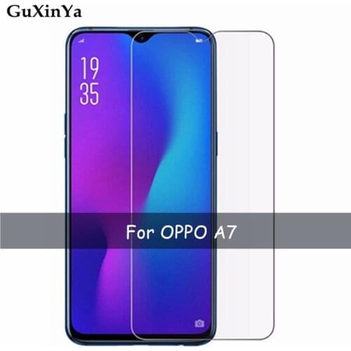 2pcs Tempered Glass OPPO A7 Screen Protector Front 9H Glass For OPPO A7 Anti-scratch 2.5D Glass OPPO A7 A7 Phone Protective Film