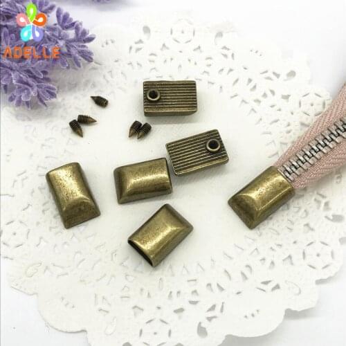 20 X zipper bottom stop/bottom lock /end lock clip 4 colors for Bags zipper Cotton tape Rope Cord Lock free shipping