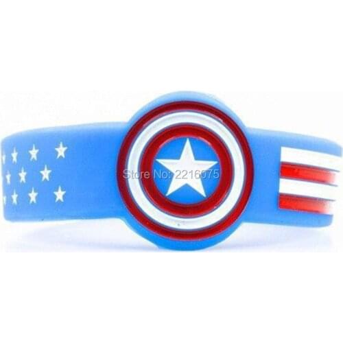 300pcs Captain America wristband silicone bracelets free shipping by DHL A