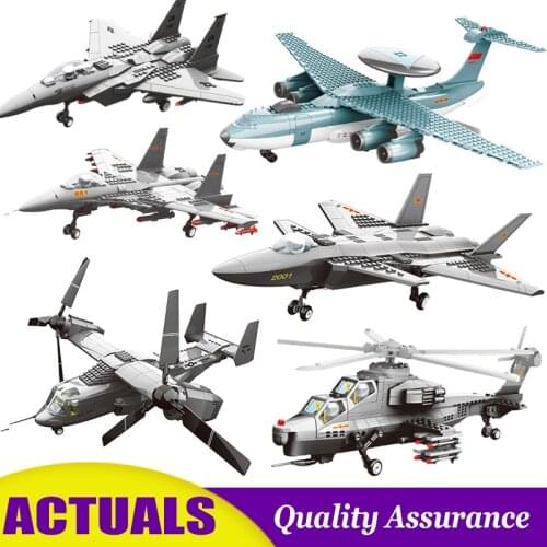 6 Styles Compatible 1ed F15 J20 KJ2000 V-22 Building Blocks Eagle Fighter Heavy Stealth Fighter Osprey Tiltrotor