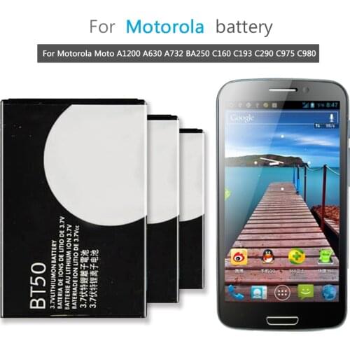 Battery For Motorola Moto A1200 A630 A732 BA250 C160 C193 C290 C975 C980 Mobile Phone Li-ion Bateria