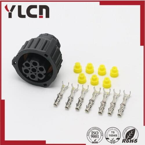 Free Shipping Tyco/Amp 7 pin 1.5MM BU-STE KPL CIRCULAR DIN HOUSINGS female connector 967650-1 965570-1 968421-1
