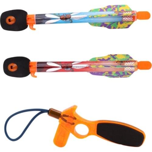 Safety Rocket Slingshot Set Elastic Arrow Rocket Helicopter Flying Toy Party Fun Gift Parent-child Shooting Outdoor Toy