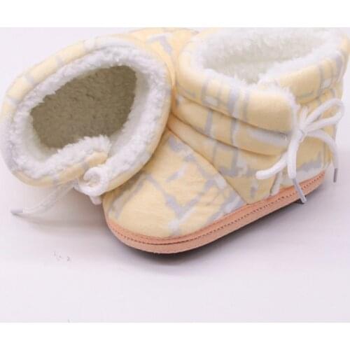 2019 New Winter Newborn Baby Boots Print First Walkers Fashion Baby Boys Girls Fur Snow Comfort Warm Boots