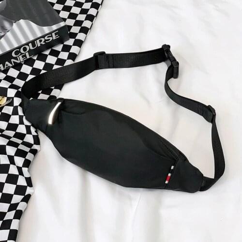Mens Nylon Fanny Pack Banana Sac Chest Bag Casual Outdoor Multifunction Sports Waist Bag Mens Mobile Phone Bag