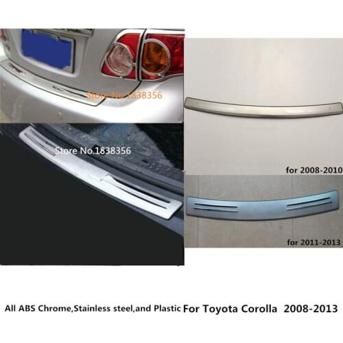 For Toyota Corolla Altis 2008 2009 2010 2011 2012 2013 Car Cover Stainless Steel Outside Rear Bumper Tailgate Pedal Strip Plate