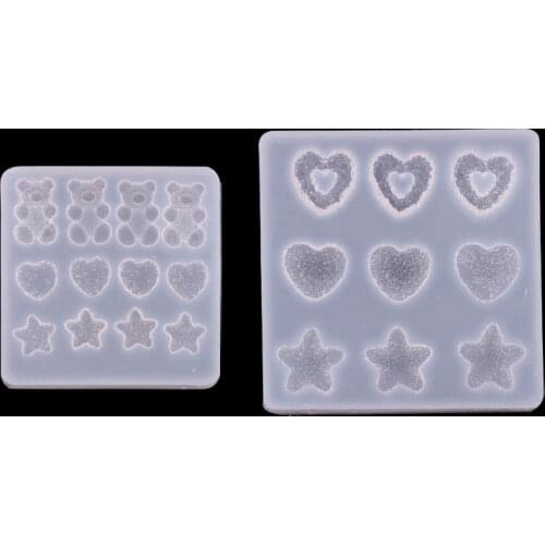 DIY Bear Shape Resin Mold Food Grade Silicone Jewelry Accessory Clay Cake Decoration Tool for Pendant Jewelry Chocolate A540