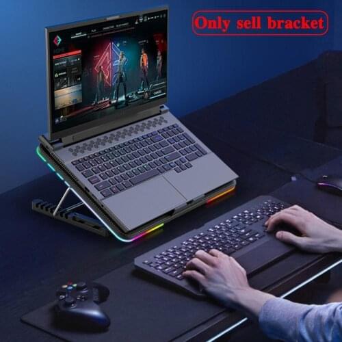 Coolcold RGB Gaming Laptop Cooler,Six Fan Cooling Bracket Screen,Notebook Stand Cool With Led S3H1