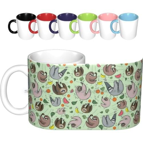 Sloths Ceramic Mugs Coffee Cups Milk Tea Mug Sloth Sloths Sloth Smiling Sloth Happy Sloth Friendly Sloth Cool Sloth Sloth
