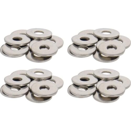 MroMax Metal Washers 304 Stainless Steel M4*9*0.8/M4*12*1/M5*10*0.8mm Metallic Silver Color 50/100/200/500pcs Hardware Fasteners