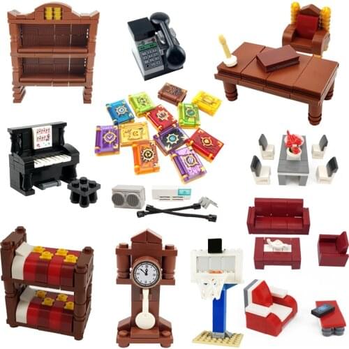 MOC Accessories City Furniture Books Magic Books Bookshelf Accessories Toys For Children To Play