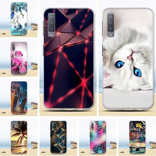 Soft Cases For Samsung Galaxy A7 2018 Phone Cover Silicone Printed Back Case Cover For Samsung A7 2018 A750 A750F 6.0 inch