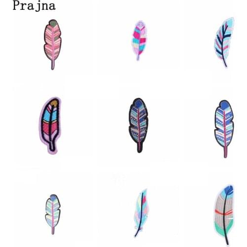 Feather Embroidery Patch Sew/Iron On Patches For Clothes T-Shirt Backpack Stickers Stripe DIY Appliques Accessories Decoration