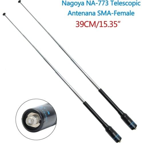 New NAGOYA NA-773 144/430MHz Dual Band Handheld Telescopic Antenna For BaoFeng UV-5R UV-82 BF-888S UV-S9Plus Walkie Talkie