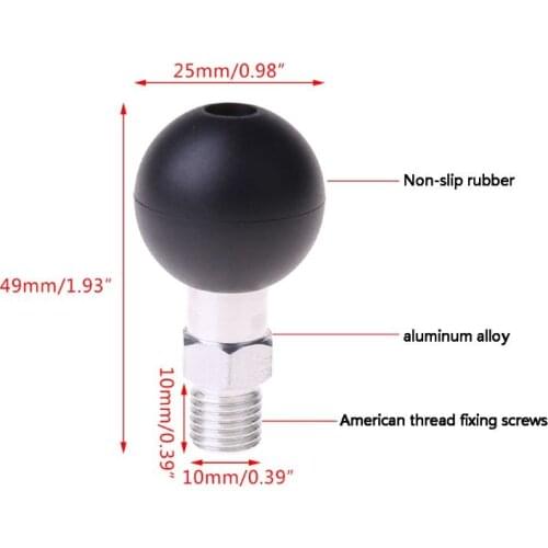 2021 New 1Inch Ball Base M10 X 1.25 Male Thread Mount | Motorcycle Motorbike for ram Moun