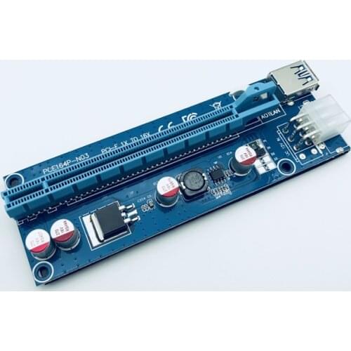 NEW PCI-E Express X16 Extender Pci e Riser Card usb 3.0 pcie Mining Card Adapter for bitcoin miner mining BTC motherboard device