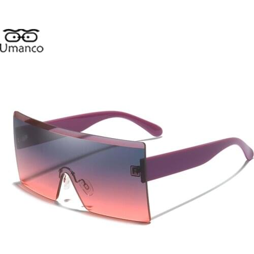 2021 Fashion Sqaure Oversized Sunglasses for Women Men Gradient Eyeglasses PC Frame AC Lens Driver Driving Goggles Outdoor Gift